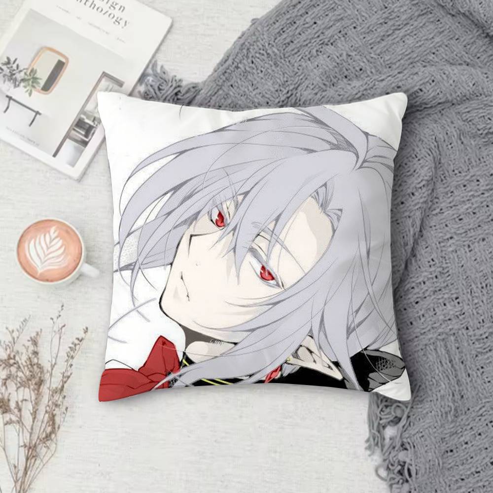 Seraph of the End Doublesided Printed Square Pillow Cover Decorative Cushion Cover for Sofa Bedroom Bedside