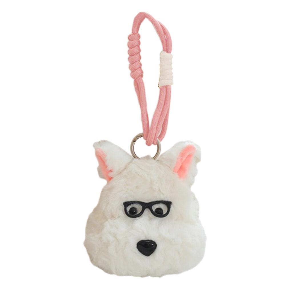 Cute Teddy Dog Plush Coin Purse Keychain Small Pendant Kid Toys Backpack Hanging Stuffed Animals Christmas Keyring Birthday Gift