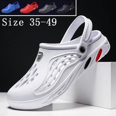 Summer Men Sandals Light EVA Mens Casual Shoes Hole Shoes Clogs Lovers Home Garden Outdoor Male Beach Flat Slippers