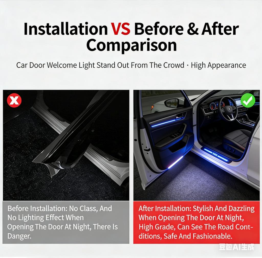 Car Door Welcome Light for BMW M Performance E46 E90 E60 F20 X1 F10 F30 Logo Ghost Shadow LED Atmosphere Light Universal Fit