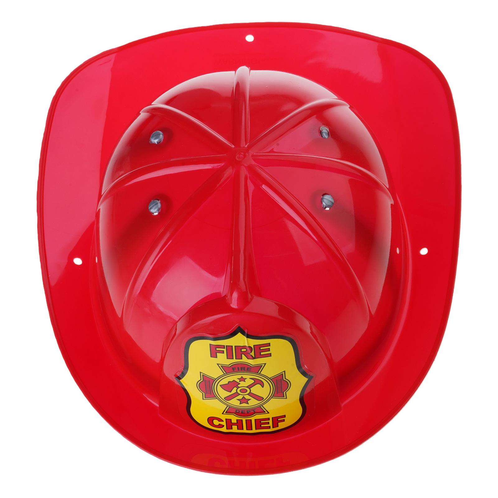 Kids Fireman Hat Firefighter Costume Fireman Helmet Halloween Dress Up Props Funny Party Hats белый/чёрный
