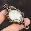 Blue Scheelite Copper Pendant Copper Wire Wrapped Pendant Dainty Gemstone Pendant Handmade Jewelry For Women Antique Jewelry Gift For Mom