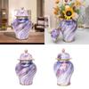 Ceramic General Jar Temple Collectible Floral Cosmetic Containers for Decoration