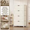 Fold & Store Cabinet: Multi-Use Plastic Organizer with Doors, for Bedroom, Kitchen, Dorm - Quick Setup, No Tools Needed