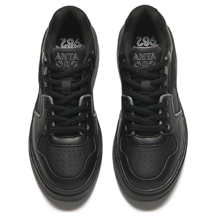 New Anta 982EVO Wear Resistant Low Top Skateboard Shoes Men's Black 112438091-3