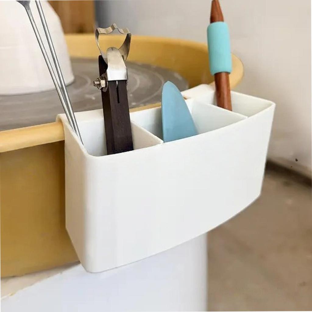 Ceramic Tool Organiser Case with Adjustable Compartments Pottery Tool Holder Hanging Storage Container For Pottery Wheel