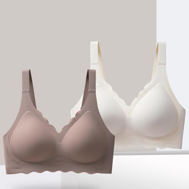 Dámské sportovní podprsenky, bezešvé, jednodílné, pohodlné, bez ocelových kroužků, na jógu, fitness, spaní, spodní prádlo, nabírané, proti prohýbání