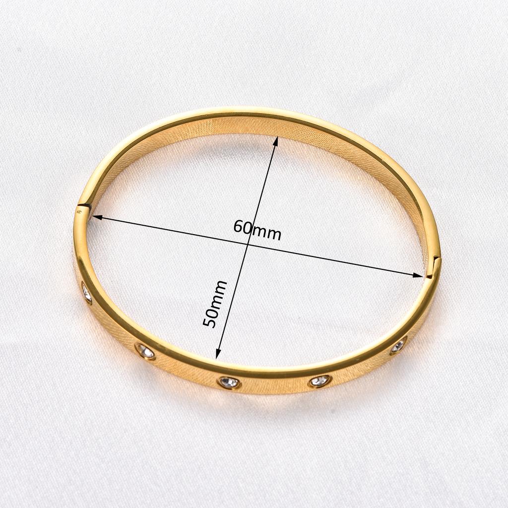 Stainless Steel Zirconia Bangle for Women Openable Eye Heart Cuff Bracelet Wristband Polished Metal Jewelry Accessories Gift