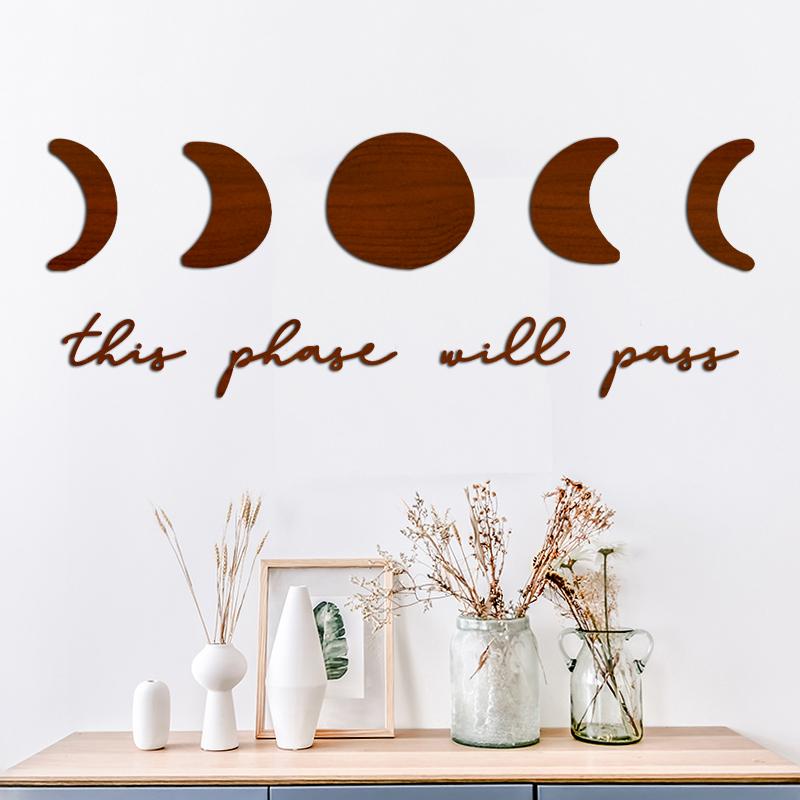 

Лунное настенное искусство Декор в скандинавском стиле Персиковое дерево Подвесная картина Подарок на новоселье Спальня Гостиная Стена Домашнее украшение 80X27