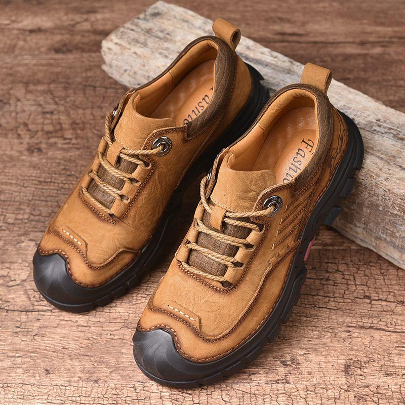 Outdoor Hiking Shoes Genuine Leather Men's Leather Shoes Hiking Climbing Sneakers