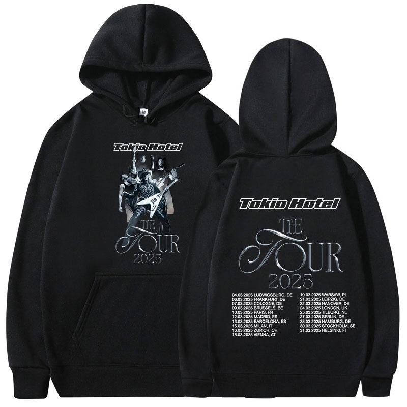 Německá Rocková Kapela Tokio Hotel The Tour 2025 Mikiny Pánské Dámské Módní Hip Hop Mikiny Ležérní Oversized Dlouhý Rukáv Pulovry
