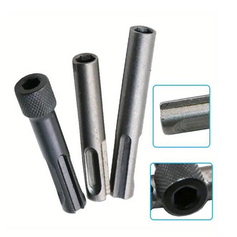 SDS Plus Convert To 1/4 Hex Shank Adapter Hexagonal Converter Electric Hammer Power Screwdriver Bit Holder Socket Impact Driver