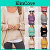 Elegant Women Plus Size Long Sleeve Pullover T-shirt With Loose Baggy Casual Fit