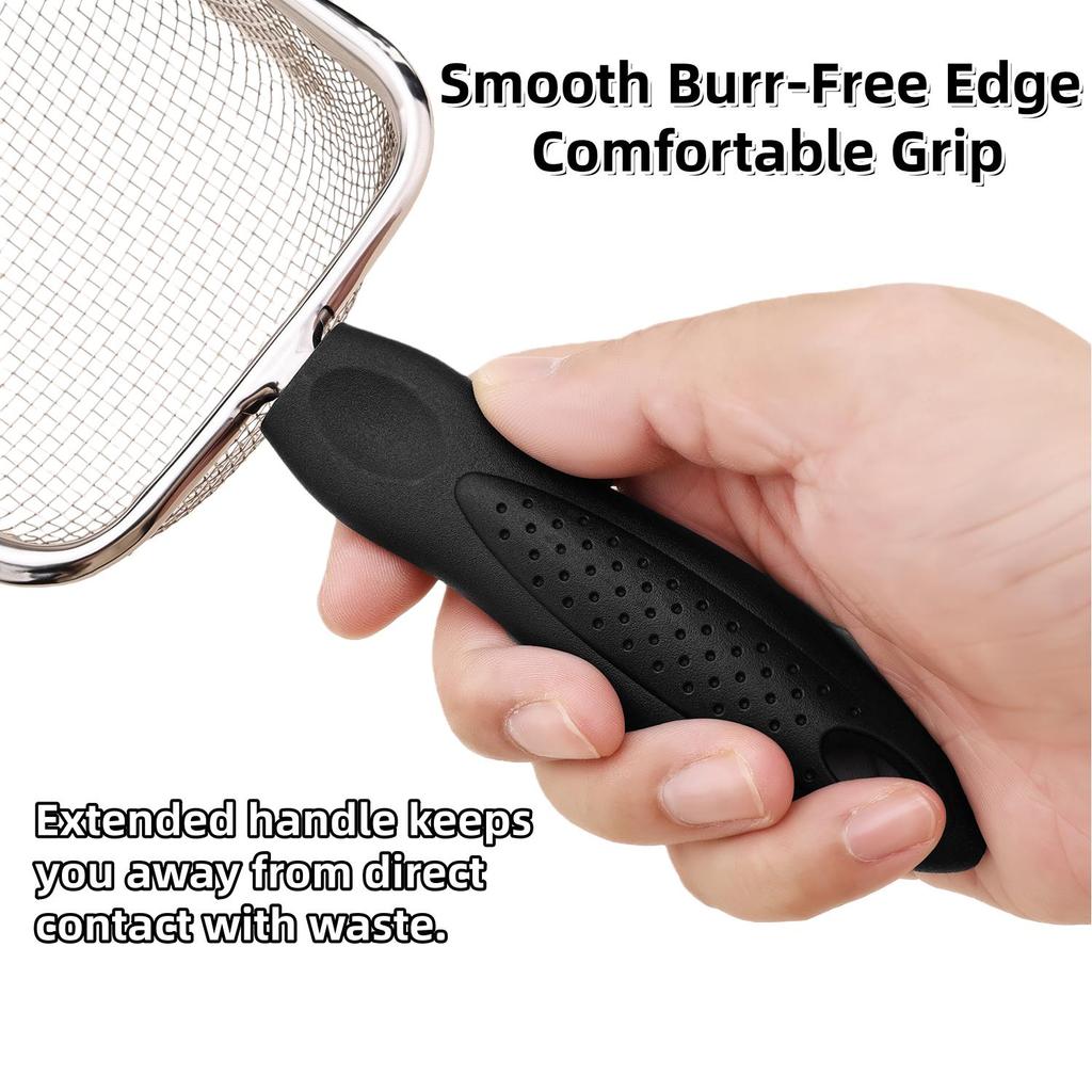 2v1 2 ks nerezové zahradní síta na půdu & kočkolitová lopatka - Efektivní oddělování nečistot & hrudek Zahradnictví & Nástroj na čištění zvířat