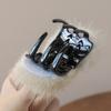 Soft Fur Half Updo Hairpins Hair Decoration Plush Hair Claw Fashion Ponytail Holders  Women