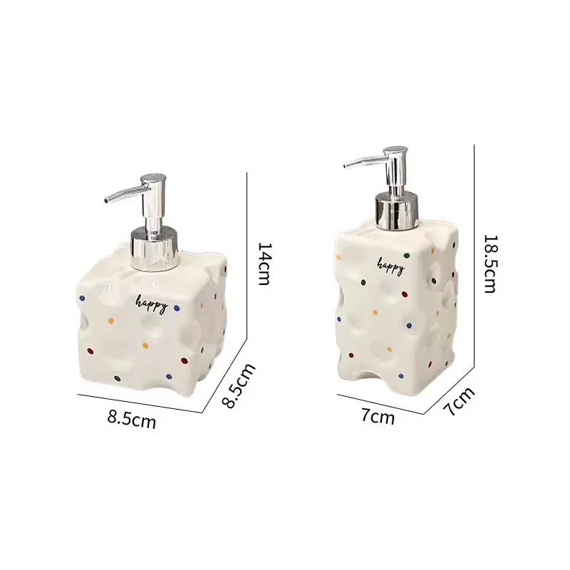Cheese ceramic hand sanitizer bathroom shower gel bottled shampoo gel press bottle bathroom accessories soap dispenser