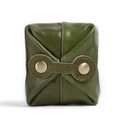 FANDARE Women's Box-Shaped Coin Purse with Clasp Closure, Genuine Leather, Waterproof, Button Closure, Easy To Use, Compact Mini Wallet, Popular,