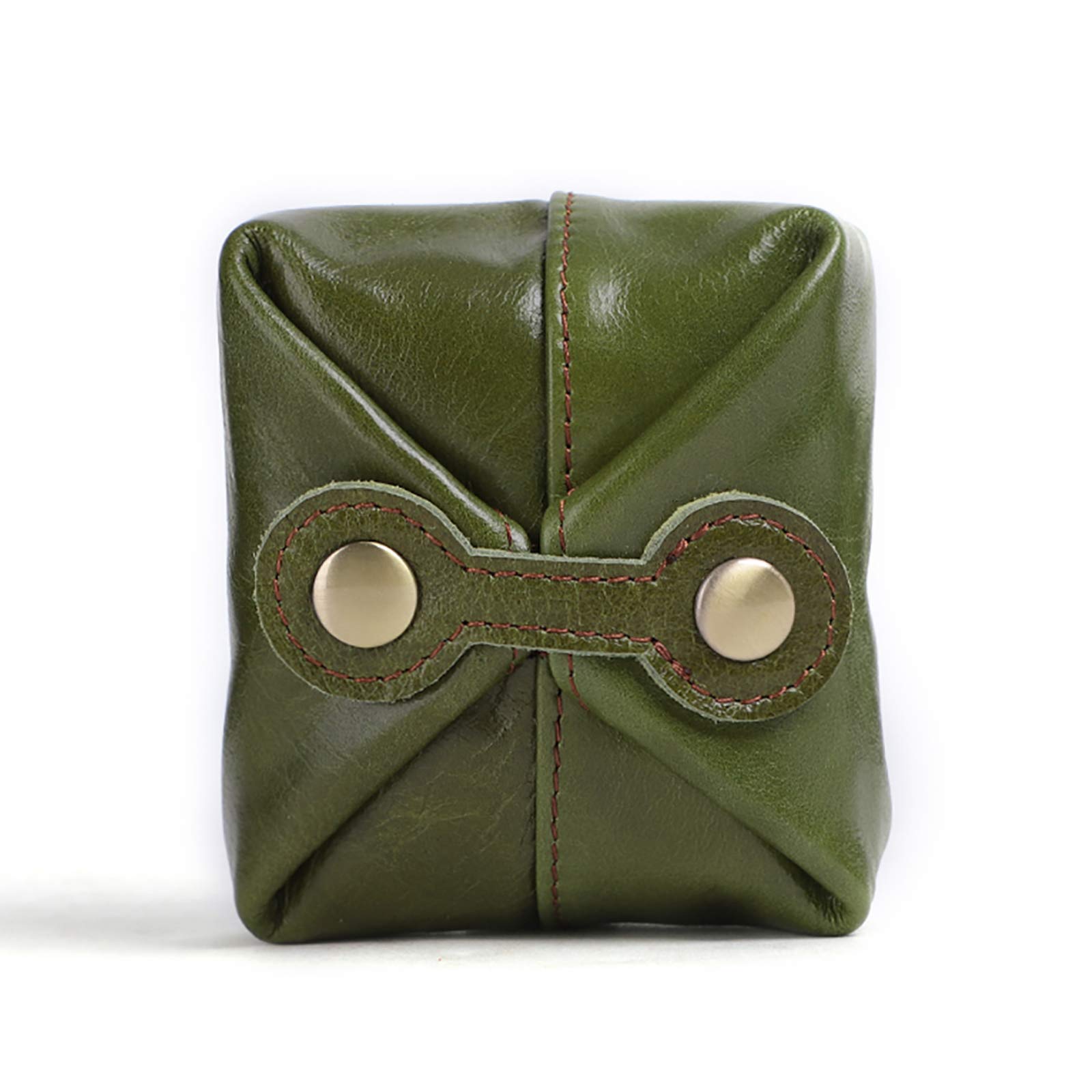 

FANDARE Women s Box-Shaped Coin Purse with Clasp Closure, Genuine Leather, Waterproof, Button Closure, Easy to Use, Compact Mini Wallet, Popular,