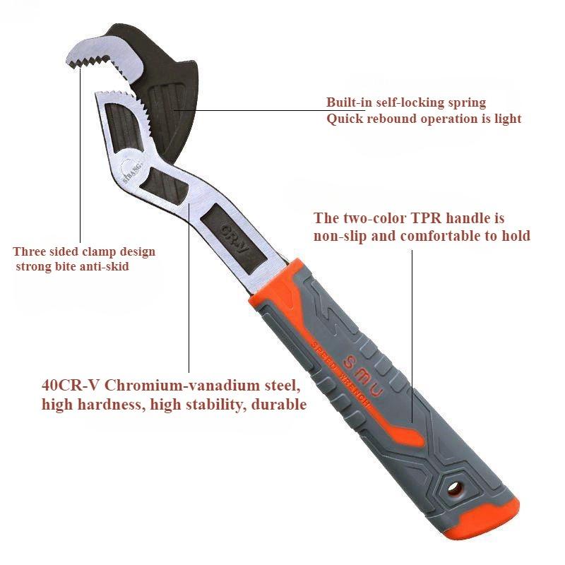 Universal Adjustable Ratchet Wrench Multifunctional Spanner Hand Repair Tool for Nuts and Bolts