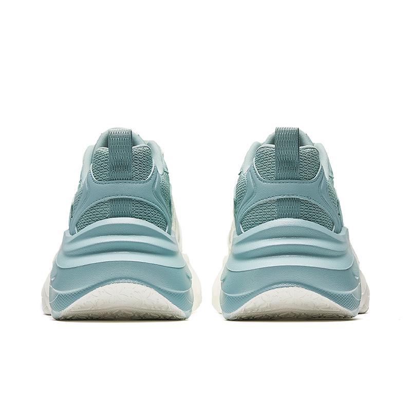 Anta Fuegos artificiales Simples Cómodos Resistentes al Desgaste Aumento de Altura de Caña Baja Casual Zapatos Casuales para Mujer Blanco Azul Claro 922538882-5