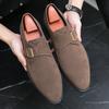 Herrenschuhe in Übergröße neue Lederschuhe Mode mattes Leder spitz zulaufende Lederschuhe Außenhandel Trend Gentleman Fuß Freizeitschuhe