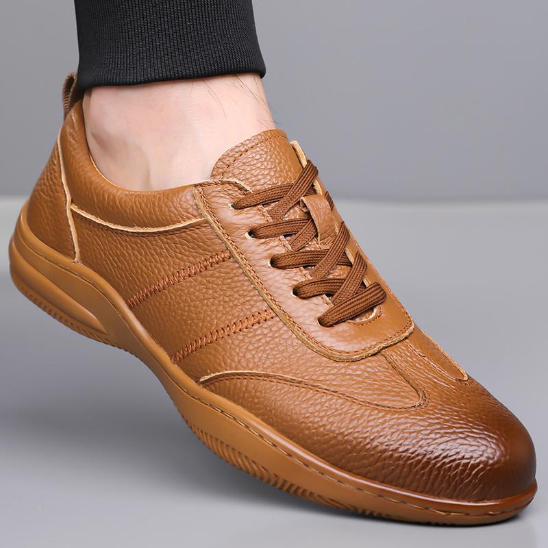 Fashion Casual Business Men's Leather Shoes Sports Comfort Style Design Daily Office Work High Quality Adult Shoes Lightweight Hot