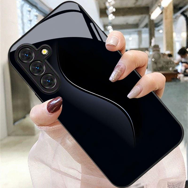 Simplicity Lines Durable PhoneCase Glass PhoneCase for Samsung Galaxy S26 S25 S24 S23 S22 S21 FE Ultra Plus Men's style Business