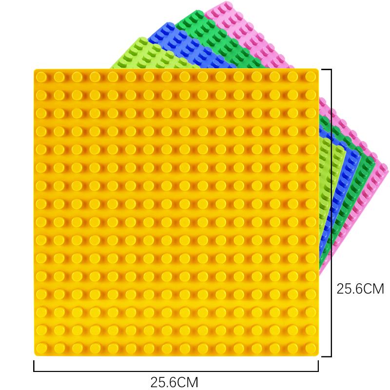 Placă de bază 16*16 puncte pentru cărămizi mari Placă de bază în 9 culori Blocuri de construcție DIY Jucării pentru copii