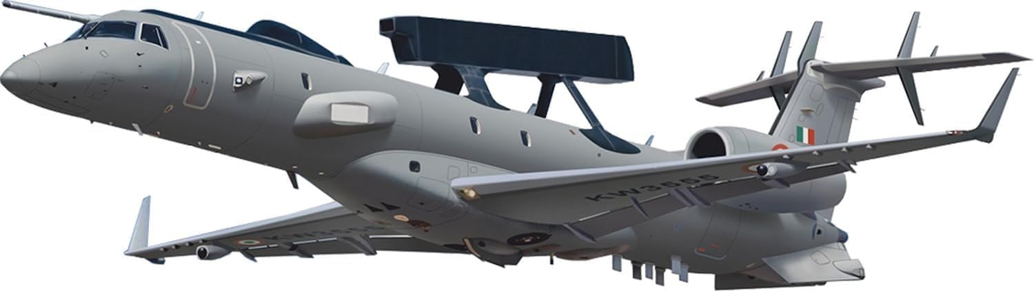 

Modelsbit Масштабный Embraer NETRA Самолет ДРЛО для индийских военных Пластиковая модель MVS72077 1/72 EMB-145I (Бренд СОВА-М)