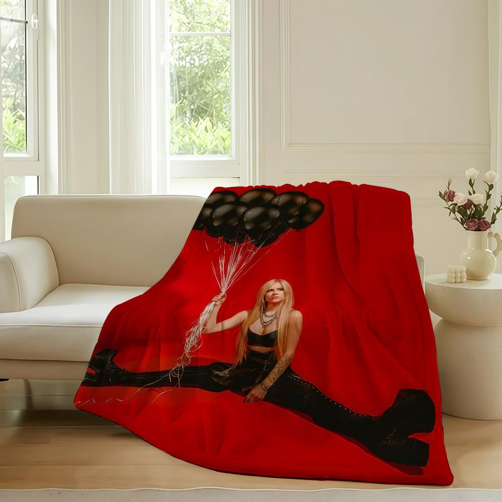 Canadian singer Avril Lavigne Blanket For Sofa Office Bed Plane Travel Sleep Read Relax Camping Soft And Warm