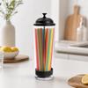 Cylindrical Straw Dispenser Transparent with Lid DustdustResistant for Restaurant,