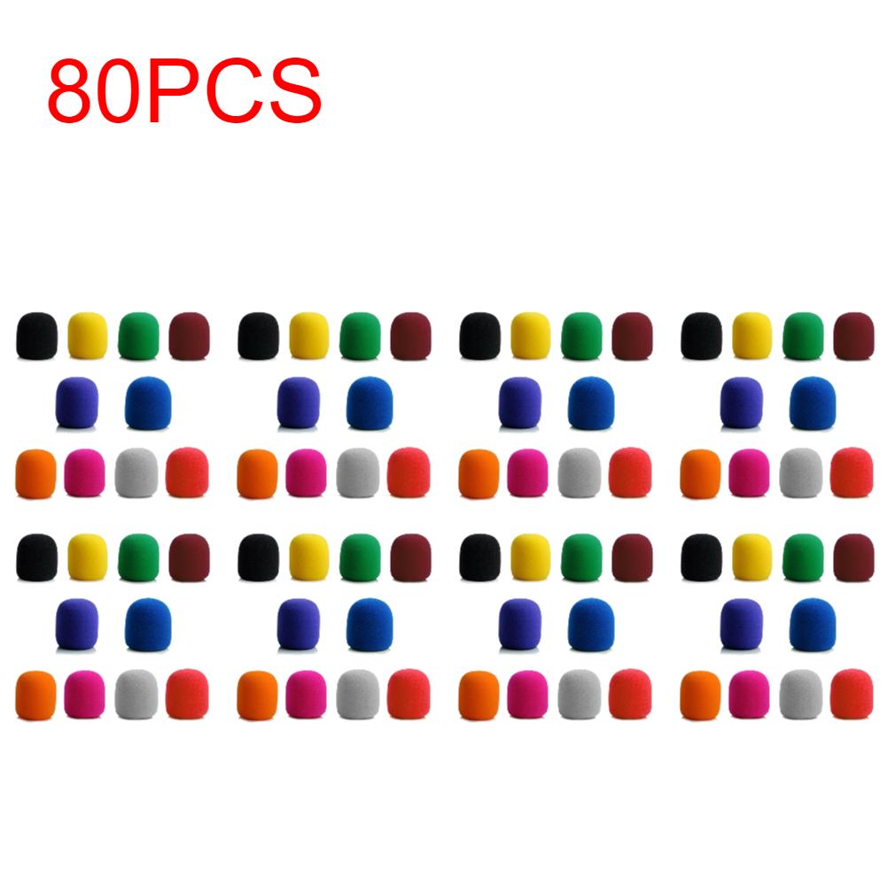 10-100PCS Microphone Windscreen Foam Cover Thick Mic Covers Foam Mic Pop Filter for Studio Interview Karaoke DJ  (10 Colors)