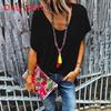 Womens Cotton V Neck Short Sleeve T Shirt With Loose Fit For Casual Spring Season