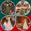 Retro Hand-Painted Tabletop Christmas Trees, Ceramic Christmas Trees That Light Up, Table Top Christmass Tree With Lights