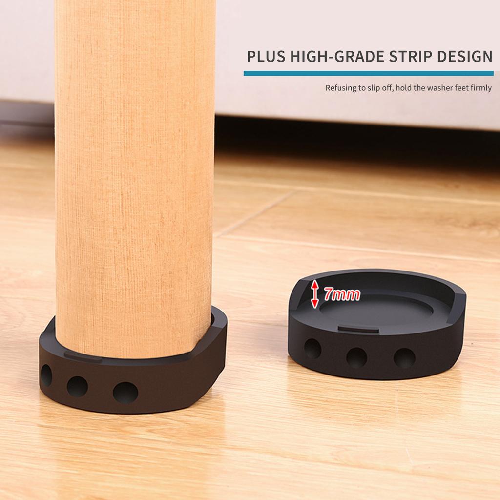 4/8 Stück Antivibrationspads Gummi Stabilisierungsmatte Waschmaschine und Trockner Stoß- und Geräuschdämpfungsmatte Mehrzweck Möbelbeinpolster