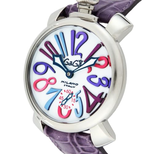 GaGa Milano Outlet MANUALE 48MM Men's Watch (No Original Box) with White Dial, Manual Winding, Water Resistant for Daily Use, 5010.09S-PUR, White