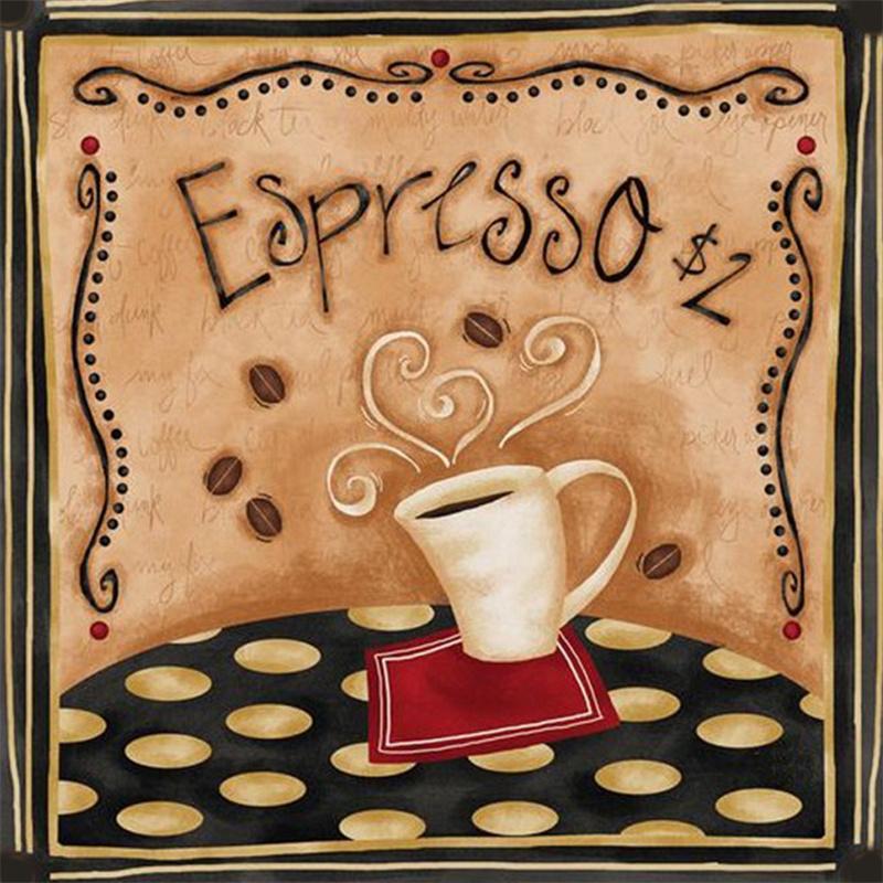 5D Diamond Painting Coffee Cup Creative Picture Kitchen DIY Decoration Full Diamond Embroidery Cross Stitch Kit Rhinestone Photo