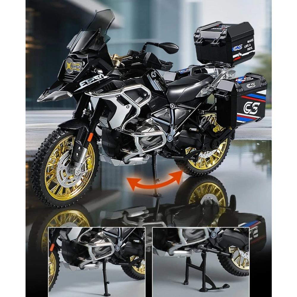 Simulation 1/10 Scale BMW R 1250 GS Adventure Alloy Motorbike Model Children Alloy Motorcycle Model Toy Collection Home Decor