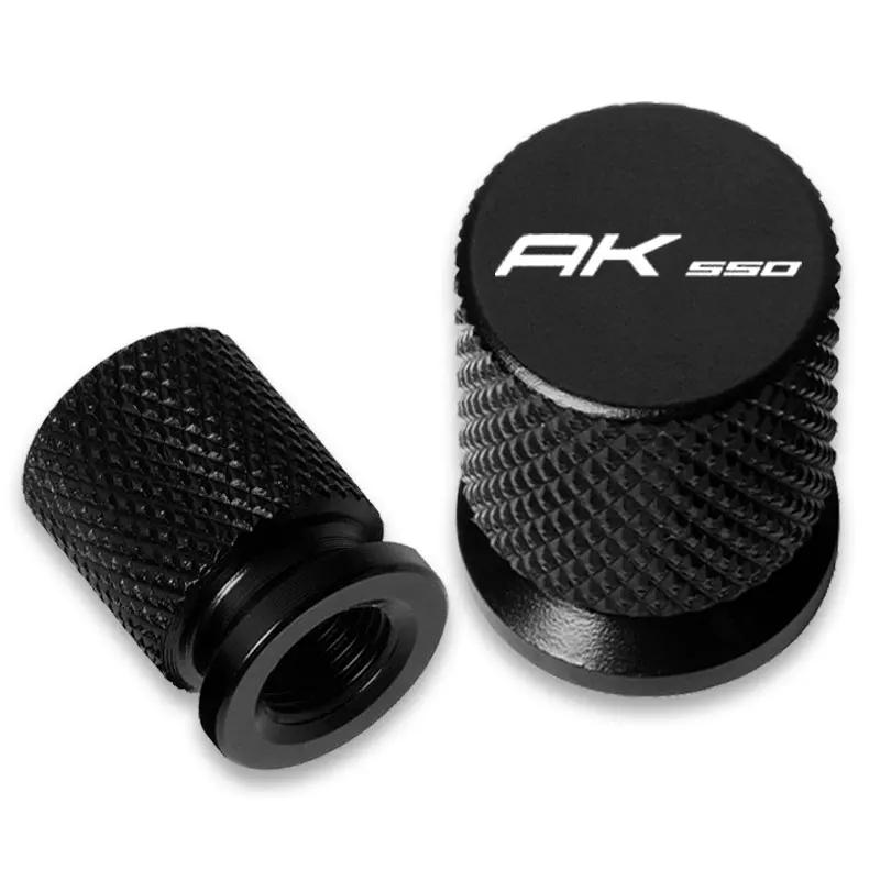 2pcs Motorcycle Parts Logo "AK550" Airtight Covers CNC Aluminum Wheel Tire Valve Stem Caps  For KYMCO AK550 AK 550 2020 2021