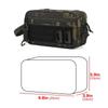 Waterproof Tactical Molle Admin Pouch with Carabiner and Keychain Laser Cut EDC Modular Horizontal Utility Tool Pouch Bag