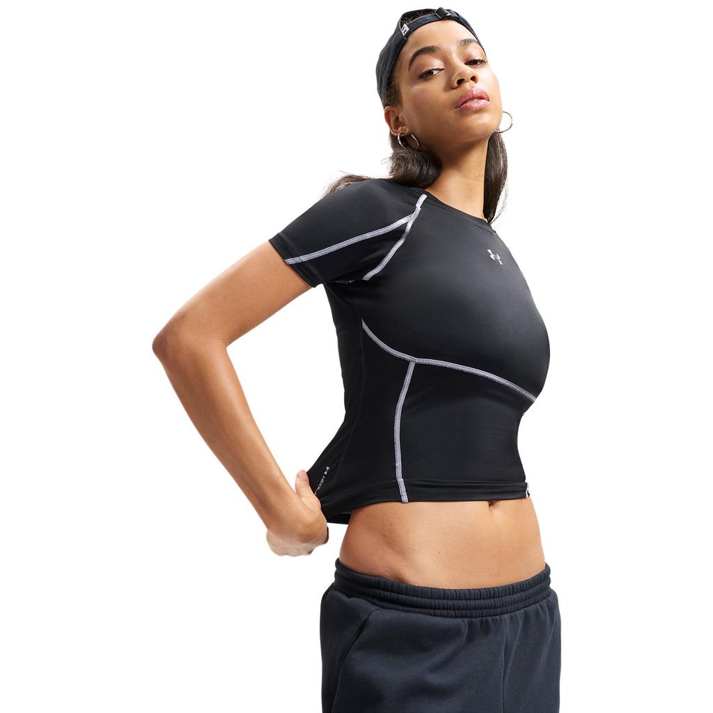 Under Armour Short Sleeve Crew Neck Logo T-Shirt Women Tops 6015368-008