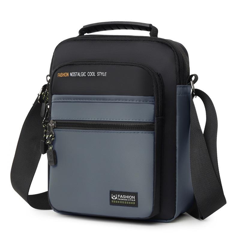 Сумка через плечо мужская новая повседневная универсальная мужской рюкзак модный простой наплечная сумка холщовая сумка-портфель ручная сумка серый