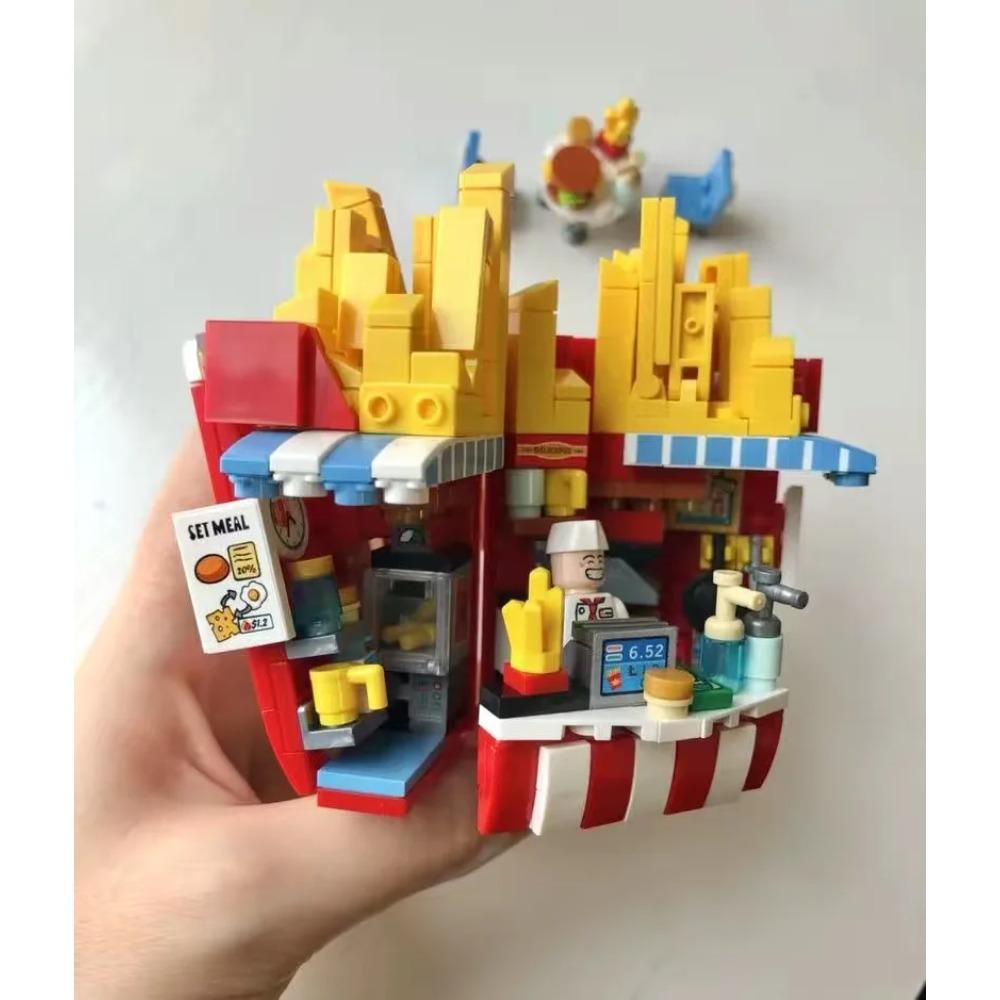 LOZ Blocchi Parco Divertimenti Mattoncini Hamburger Patatine Negozio Pisa Macchina da Gioco Modello Corsair Giocattoli per Bambini 1727