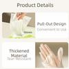 100pcs Thickened Disposable Gloves Transparent Strong TPE Food Gloves Waterproof and Oil-Proof Not Easily Torn