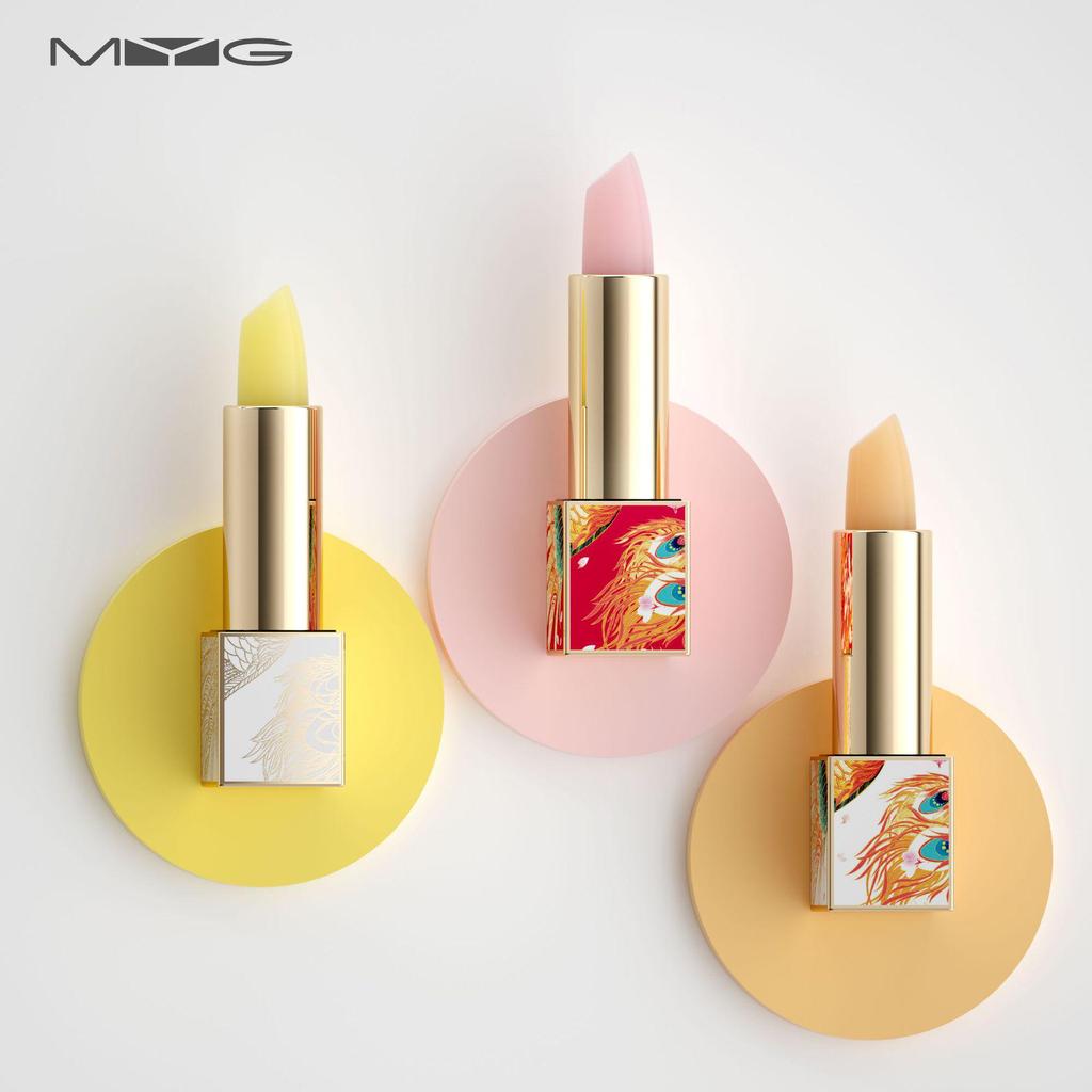 MYG Temperature-Adaptive, Non-Fading, Non-Sticky, Moisturizing Lip Balm - Transparent and Discoloration-Preventing Lipstick.