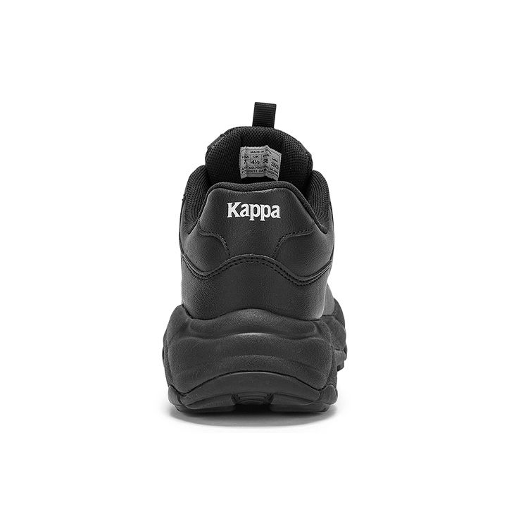 Kappa Fabric Synthetic Leather Thick Sole Casual Shock Absorbing Non-Slip Wear-Resistant Low-Top Dad Shoes Unisex sneakers Black K0CY5MC30-990