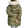 Adidas Originals Down Jacket Solid Color Zipper Stand Collar Hooded Duck Down Coat Women Jackets Green HS9515