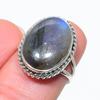 Natural Rainbow Moonstone Gemstone 925 Sterling Silver Jewelry Ring S.6.5 K1e73
