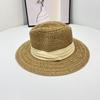 Straw Hat Women's Summer Seaside Beach Vacation Sun Hat New Simple Top Hat Straw Sun Hat Men