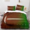 American Football Duvet Cover Set 3D Sports Rugby Player Comforter Cover Skull Football Player Polyester Bedding Set for Kid Boy